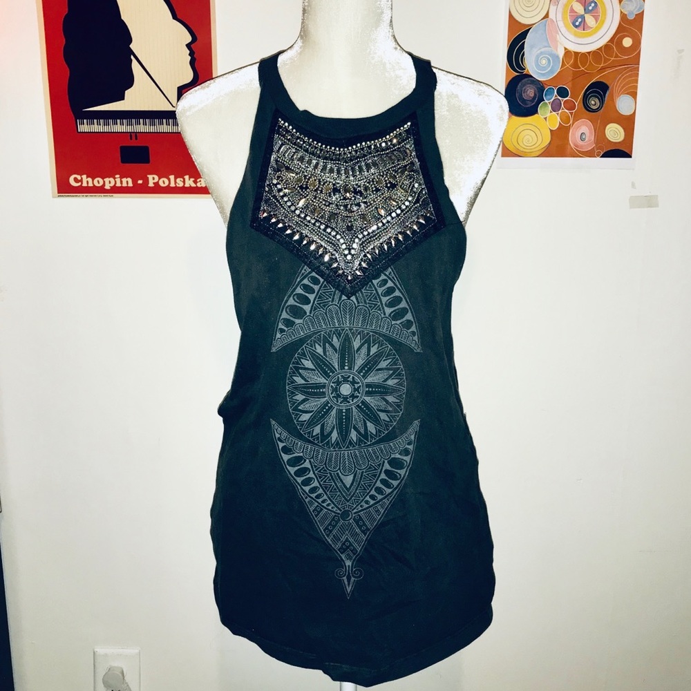 High Neck Urban Outfitters studded top